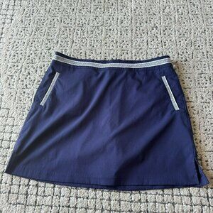Lady Hagen Women's Navy Tennis Active Skirt Size 10 Polyester/Spandex Pockets &‎